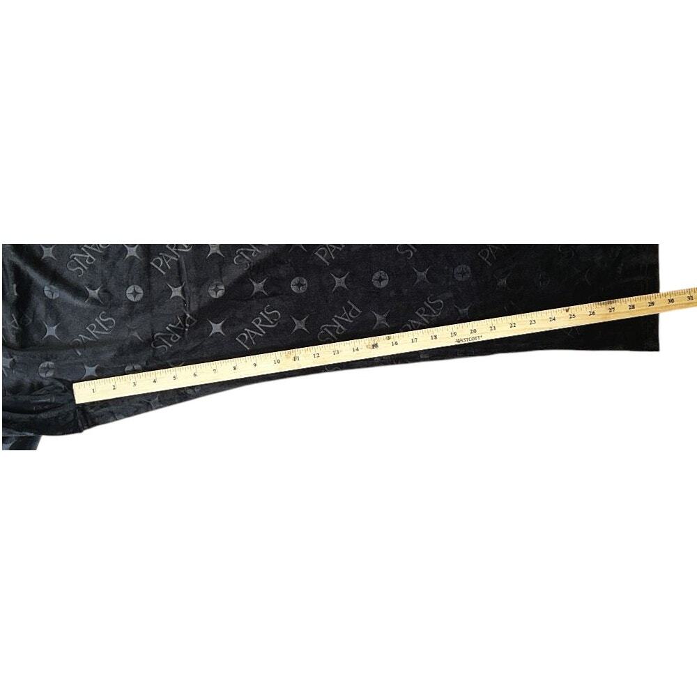 Paris Hilton Rhinestone Embossed "Iconic" Black Velour Track Lounge Pants XL - Picture 5 of 7